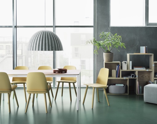 nerd-chair-sand-yellow-stacked-oak-under-the-bell-lamp-echo-pouf-remix-123-beam-lamp-muuto-org_(150)
